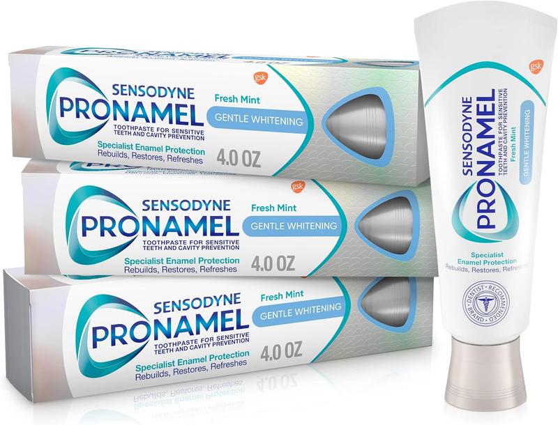 Pronamel Gentle Teeth Whitening Enamel Toothpaste for Sensitive Teeth, to Reharden and Strengthen Enamel, Fresh Mint - 4 Ounces (Pack of 3)