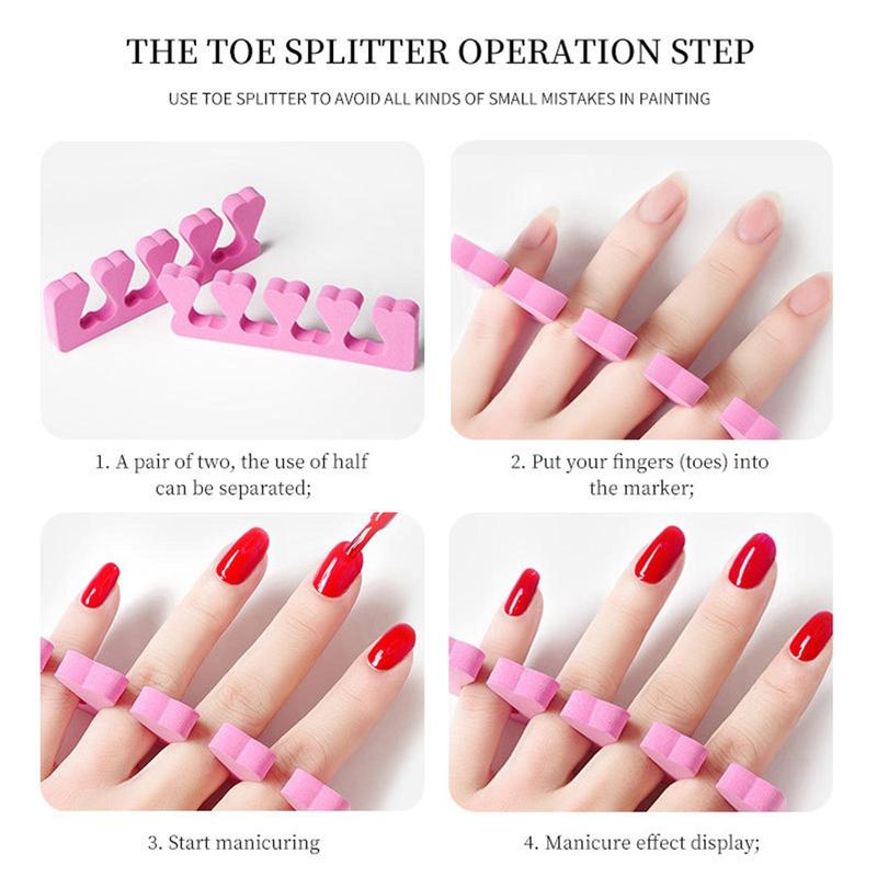 Toe Separator, 12 Pairs set Soft & Durable Toe Separation Auxiliary Tools, Manicure Auxiliary Tools, Suitable for Women to Apply Nail Polish