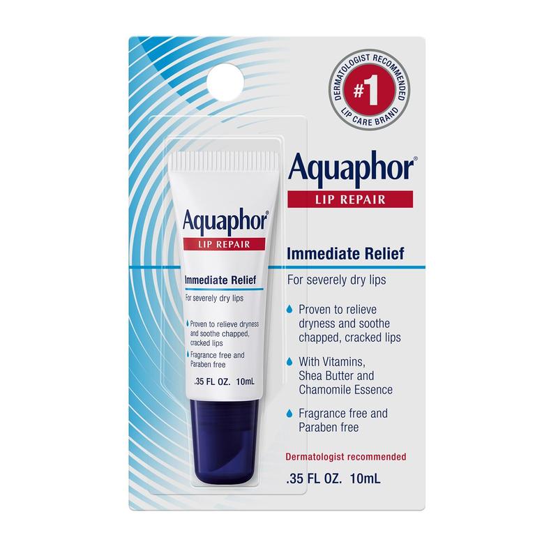 Beauty Bundle: Aquaphor Healing Balm Stick, Skin Protectant 0.65 Oz Stick and Aquaphor Lip Repair .35 fl. oz. Carded Pack