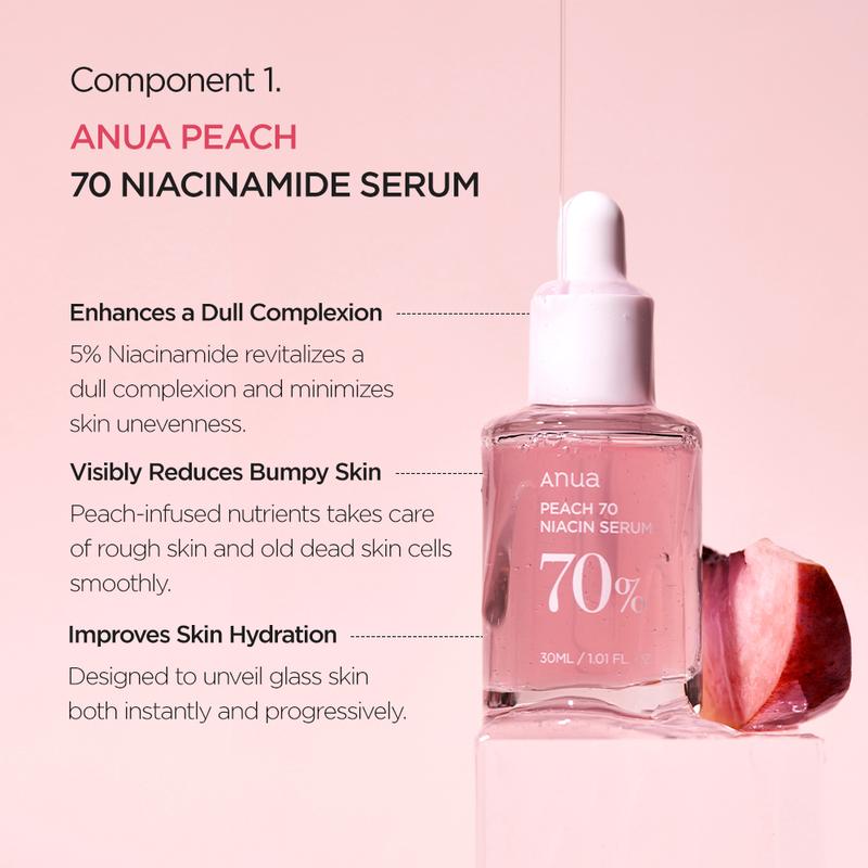 [Anua Official Shop] Pink Serum Duo (Peach Niacin Serum + TXA Dark Spot Correcting Serum)｜Discoloration serum set for Brightening