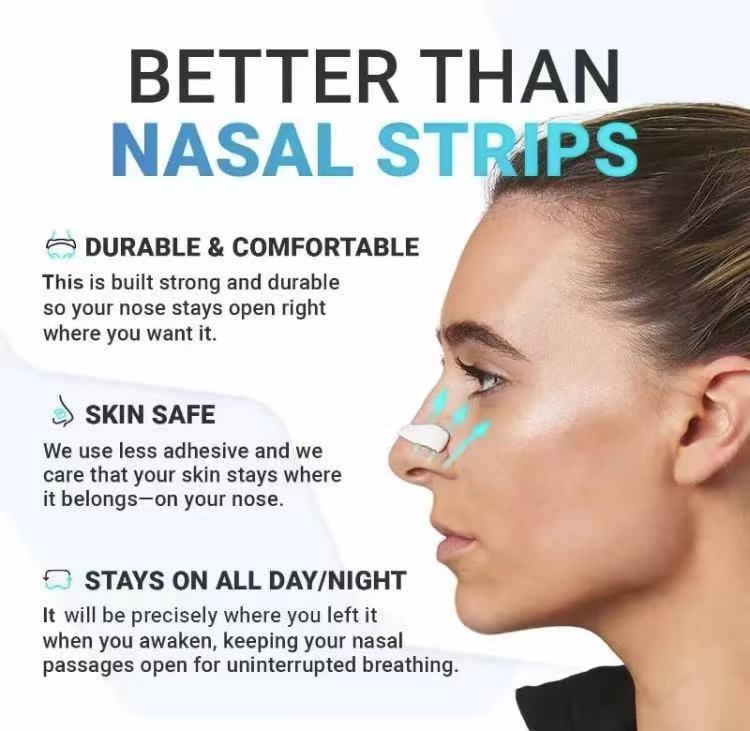 Magnetic Nasal Strips Refill Pack for Better Breathing and Sleep Quality - Sweat Resistant and Skin Safe