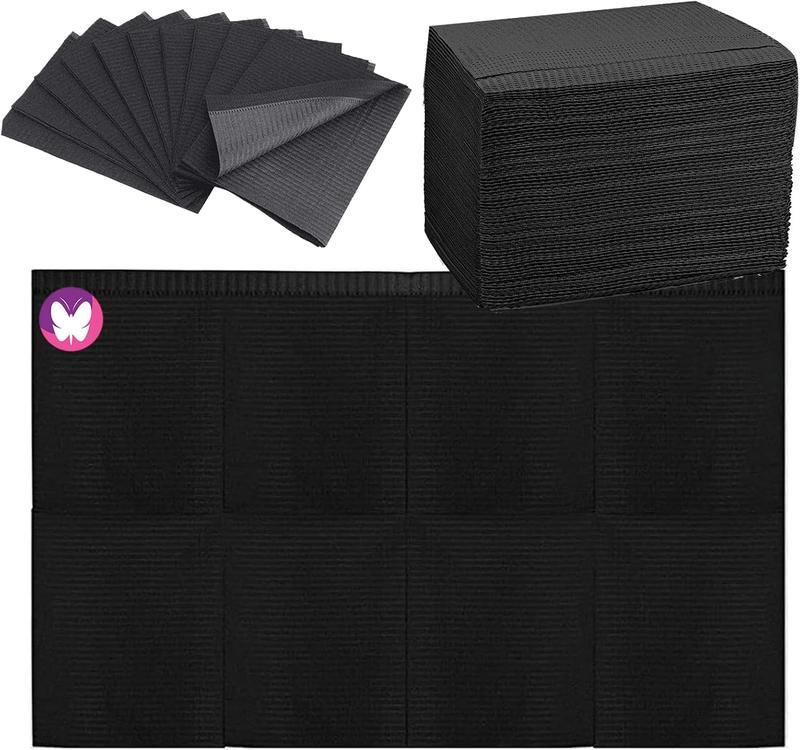 Nail Table Mats Disposable Nail Art Paper Towels, 50PCS Black Waterproof 3 Ply Nail Art Paper 13