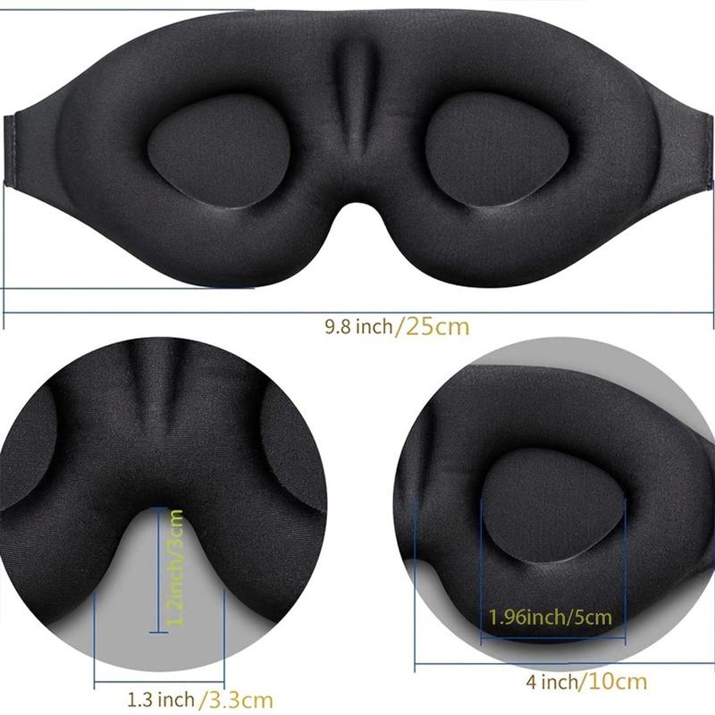 3D Contoured Sleep Eye Mask, Soft & Breathable Eye Cover for Men & Women, Night Sleep Mask for Blocking Out Light, Yoga, Nap