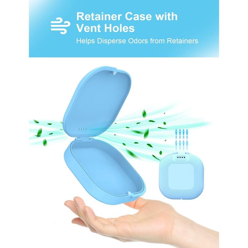 Retainer Case, Slim Aligner Case with Vent Holes, Compatible with Invisalign,  Cute Retainer Case with Retainer Removal Tool and Brush, Yellow