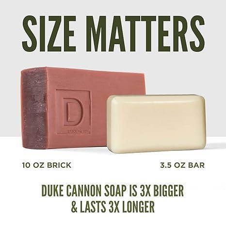 Duke Cannon Supply Co. Big Brick of Soap - Superior Grade, Large Men's Soap with Musky Masculine Scents, All Skin Types, Leaf & Leather, 10 oz Body Care