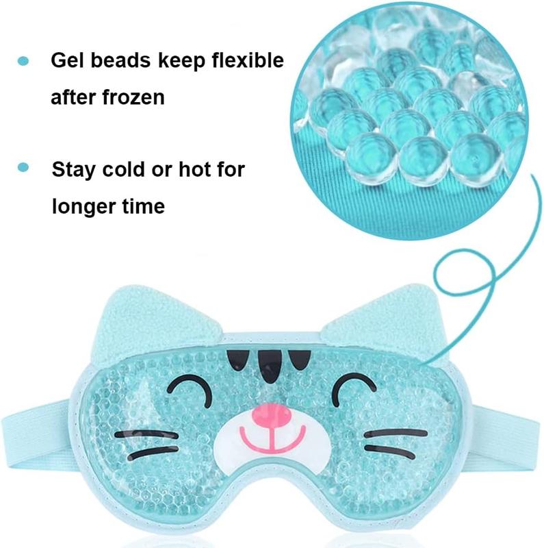 Ice Pack Eye Mask Cold Compress Reusable Hot Cold  Gel Eye Mask with Soft Plush Backing