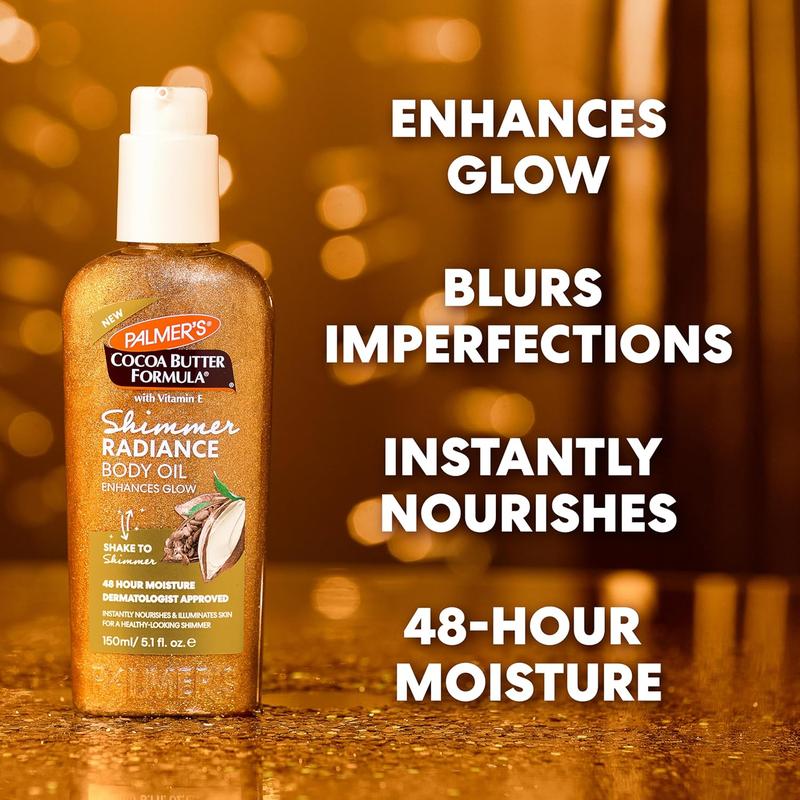 Palmer's Cocoa Butter Formula Shimmer Body Oil with Vitamin E, 5.1 Fl Oz, Radiance Body Oil care