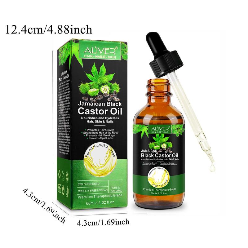 Black Castor Oil, Natural Hair Care Oil, Nourishing Hair Care Product for Smoothing, Hair Care & Styling Product, Hair Care Essential Oils, Comfort Haircare Products, Hair Products