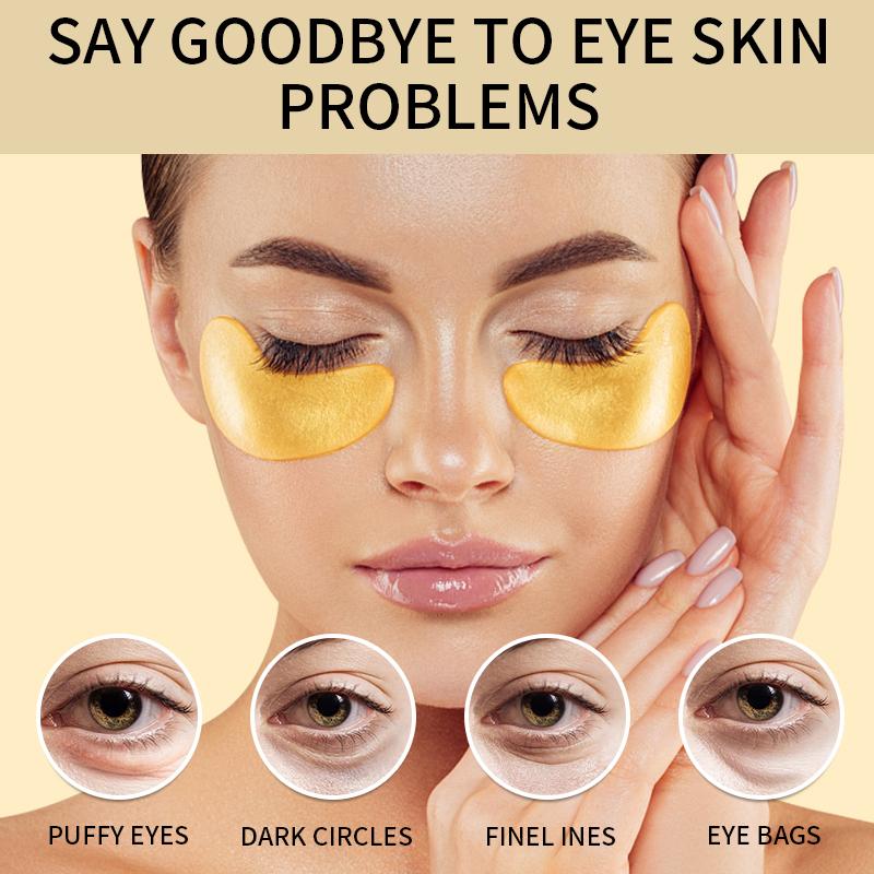 30 Pairs 24K Gold Collagen Eye Patches - Under Eye Masks for Dark Circles, Puffiness & Skin Care