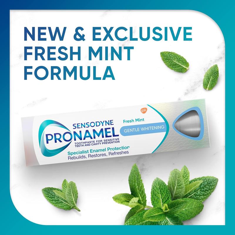 Pronamel Gentle Teeth Whitening Enamel Toothpaste for Sensitive Teeth, to Reharden and Strengthen Enamel, Fresh Mint - 4 Ounces (Pack of 3)