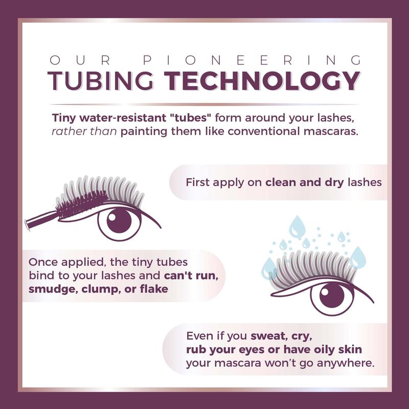 Lash Extension Tubing Mascara – Lengthening, Smudge-Proof, Quick-dry , Long-Lasting, Lash Enhancing - Gifts for Women all-day wear