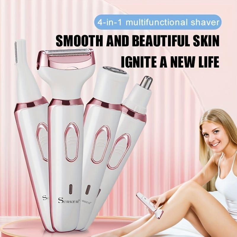 4 in 1 Electric Hair Removal Tool, 1 Box Multifunctional USB Rechargeable Hair Removal Tool for Women, Personal Care Appliances for Home & Travel