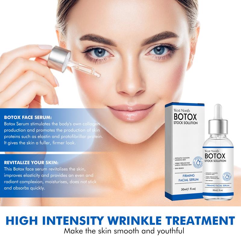 Botox Face Serum, Botox in A Bottle, Botox Stock Solution Facial Serum, Instant Face Tightening, Anti Aging Serum with Vitamin C & E, Reduce Fine Lines, Wrinkles, Boost Skin Collagen, Plump Skin Skincare Comfort