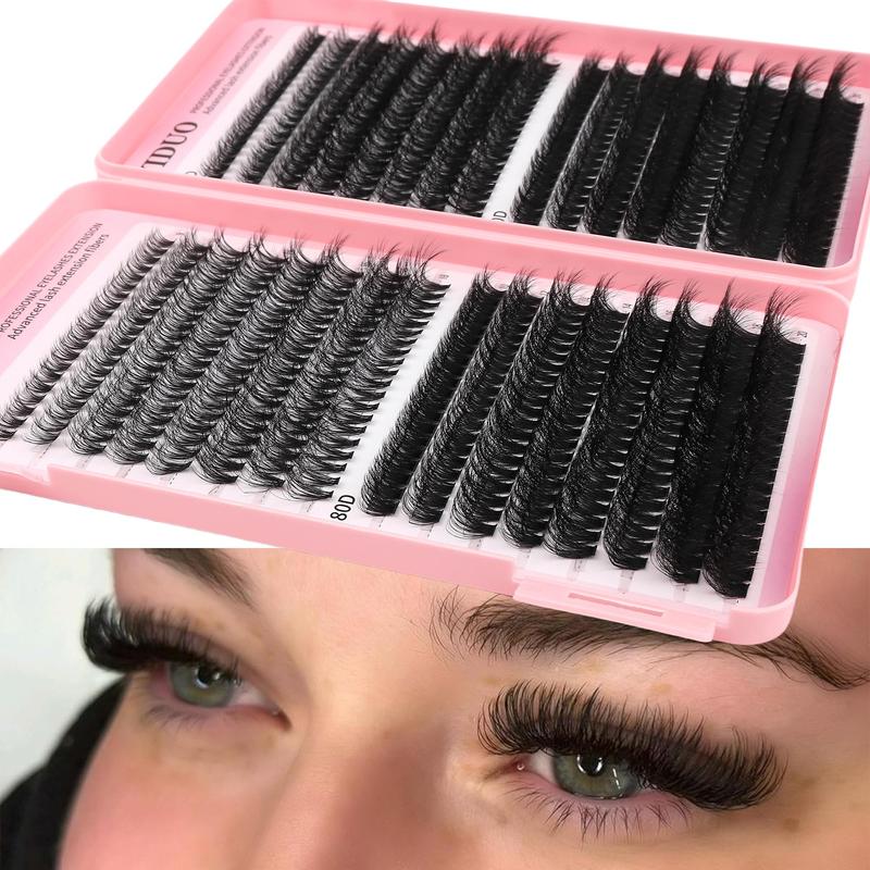 D Curl Mixed Size Individual, False Eyelashes Clusters, Lash Clusters Kit with Eyelash Bond & Seal Glue & Lash Remover & Portable Lash Tweezers, 1 Set Natural Look Eyelash Extensions, Self Grafting Eyelash Clusters, Fall Gift, Christmas Gift