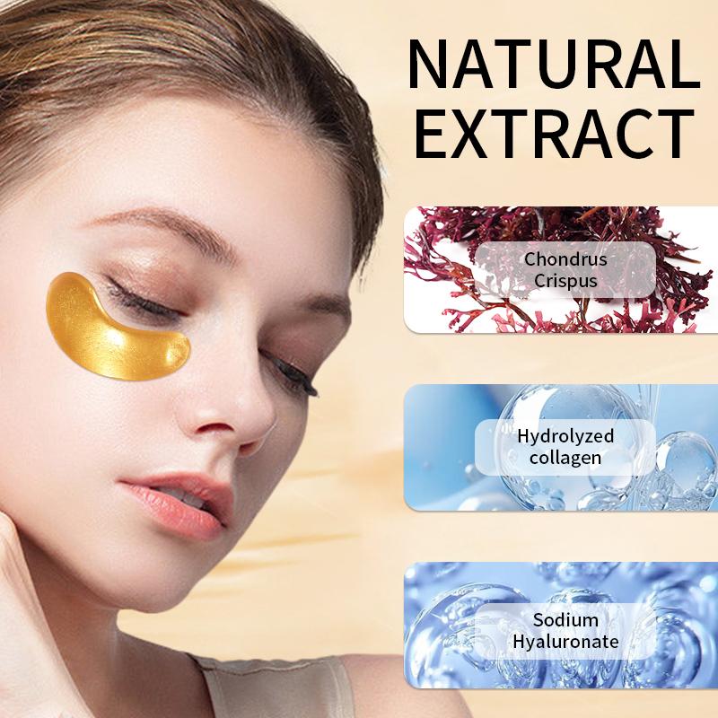 30 Pairs 24K Gold Collagen Eye Patches - Under Eye Masks for Dark Circles, Puffiness & Skin Care