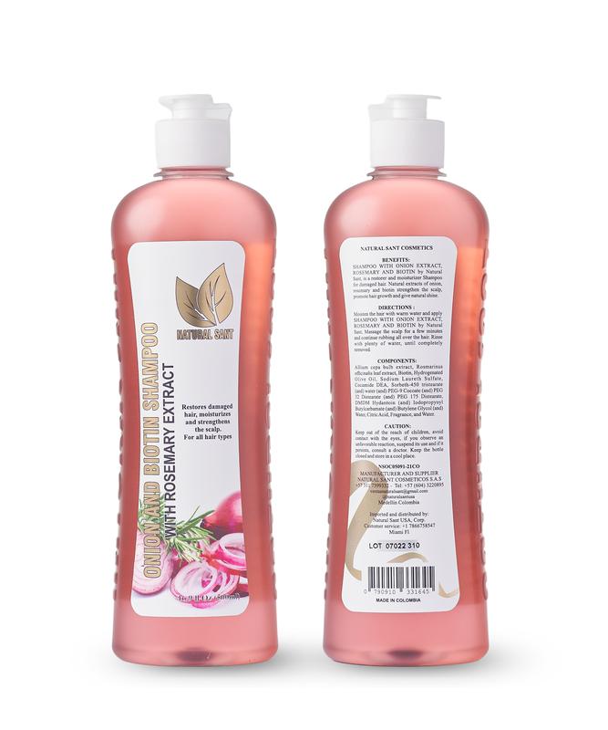 Natural Sant - Onion, Rosemary and Biotin Shampoo for all hair types (16 fl OZ 500ml) Conditioner Haircare Conditioner Haircare