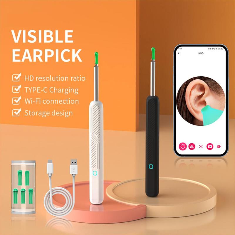 Wireless Visual Earpick, 1 Set HD Camera Ear Wax Removal Tool, Smart Visual Ear Wax Remover Ear Cleaning Pick Tool, LED Wax Removal Tool Picking Stick