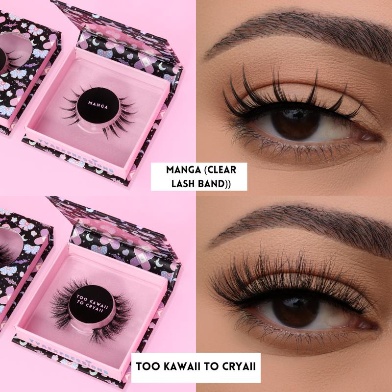 Anime Manga Manhua Lashes With Transparent Lash Band