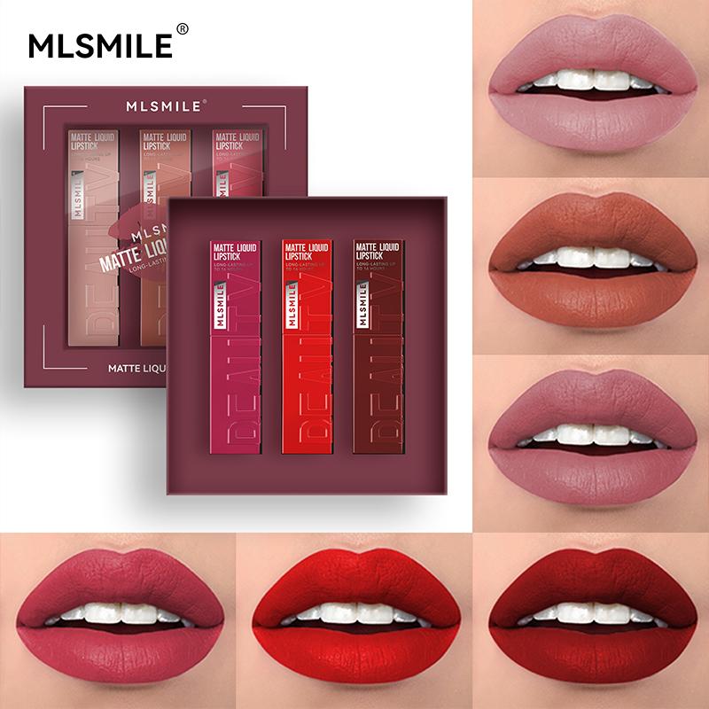 Long-Lasting, Intense Color Silk Velvet Lipstick set for Smooth Matte Lipgloss Makeup Cosmetic Glossy