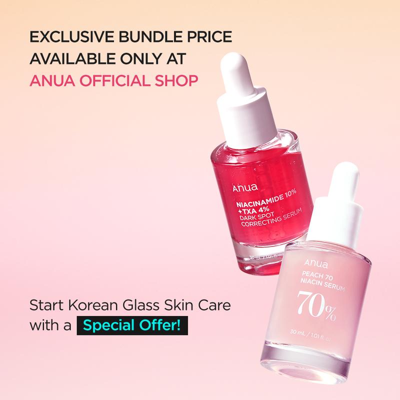 [Anua Official Shop] Pink Serum Duo (Peach Niacin Serum + TXA Dark Spot Correcting Serum)｜Discoloration serum set for Brightening