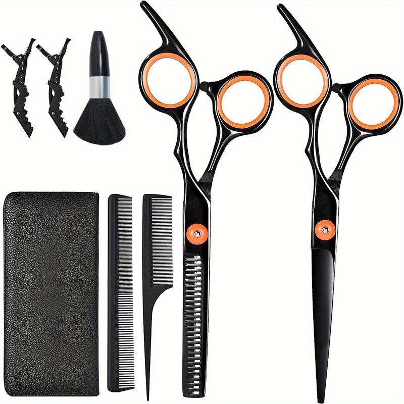 8 Pieces Professional Hair Cutting Scissors Set, Grooming Thinning Shears, for Men Women Hairdresser Home Salon Barber Haircut Kit