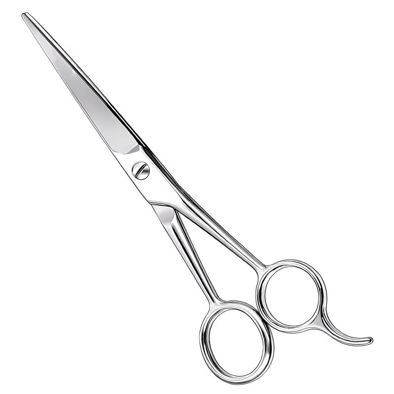 UM Supplies Hair Scissors 6.5 inches | Premium Shears For Hair Cutting | Professional Barber Scissors with smooth razor I Haircut Scissors For SalonIWomen Mens|kidsIPets (Silver) Haircare