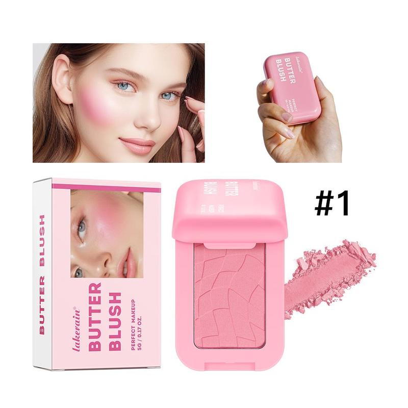 Long Lasting Face Makeup, 1 Box Waterproof & Sweat-proof Blush, Silky and Easy-to-pigment Blusher, Face Makeup for Women & Girls