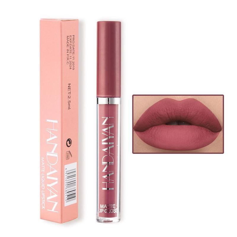 Music Festival Makeup Long Lasting Lip Gloss, Summer Gifts, Moisturizing Matte Liquid Lipstick, Lip Tint Lip Stain Lip Balms for Gift, Girls & Women Cosmetic Supplies, Red Lip Gloss Nut