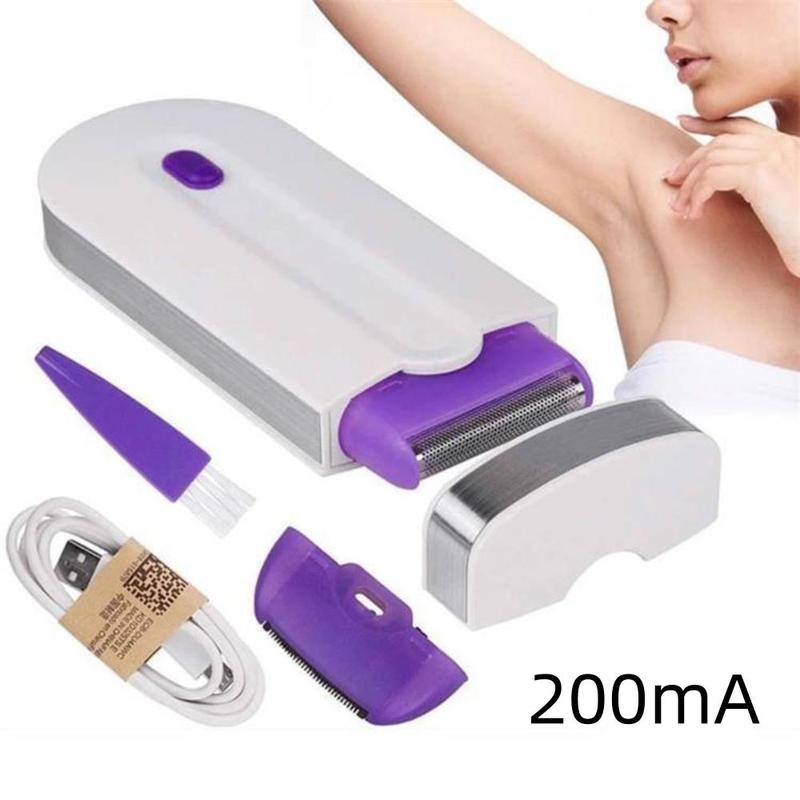 Electric Epilator, Household Blue Light Painless Shaver, USB Charging Induction Body Razor for Bikini Legs Armpit Face, Hair Removal Device for Women