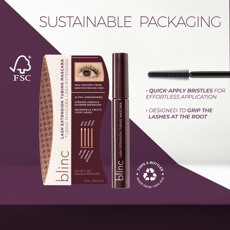 Lash Extension Tubing Mascara – Lengthening, Smudge-Proof, Quick-dry , Long-Lasting, Lash Enhancing - Gifts for Women all-day wear