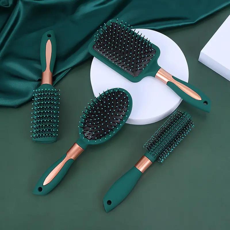 Professional Hair Brush Set, 6 Counts set Wet & Dry Hair Cushion Comb Set, Tangle-free Hair Brush, Hair Styling Tools for Men & Women