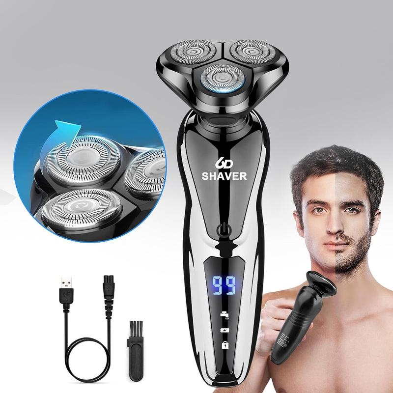 Electric Razor for Men, Electric Shaver for Men, Waterproof Wet Dry Cordless Shaver, Rechargeable Razor for Men Face