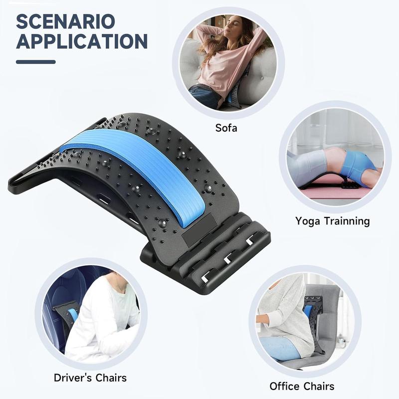 Back Stretcher & Cracker Device for Lower Back Pain Relief, Spine Board for Lumbar Support.