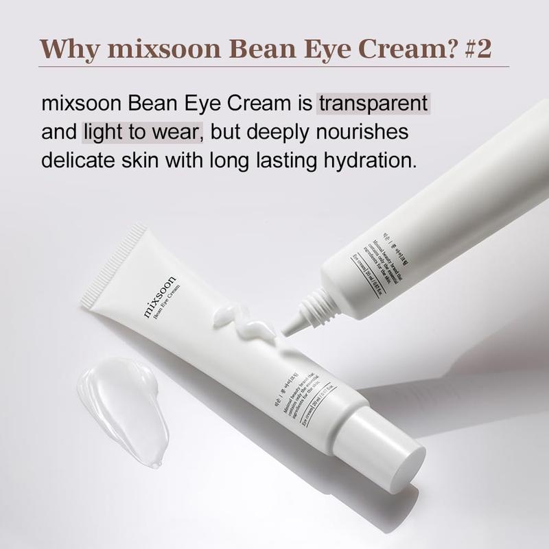 mixsoon Bean Eye Cream (0.67 fl oz   20ml) - Brightening, Anti-Aging, Skin-Firming & Moisturizing for All Skin Types | Korean Skincare