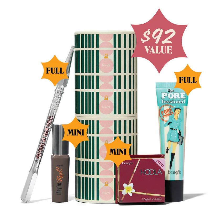 Benefit Cosmetics GIFTIN' Goodies Primer, Brow, Bronzer & Mascara Set