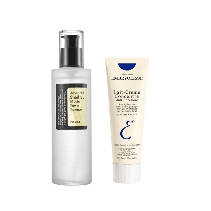 CosRX - Advanced Snail 96 Mucin & Embryolisse Lait-Crème Concentré Bundle Skincare Comfort Hydrate Moisturizer