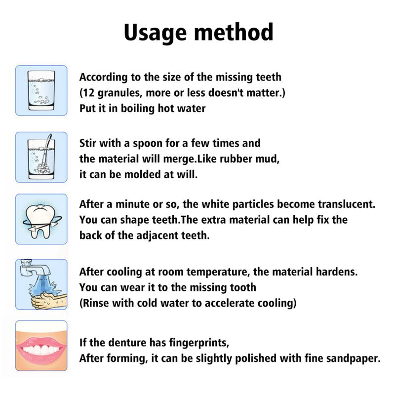 Plastic teether film  television makeup embellish denture modification temporary filling teether cavity gap