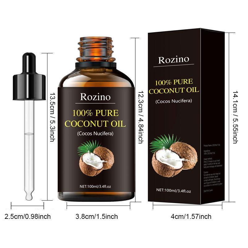 Coconut Oil, 2 Boxes Deeply Nourishing & Moisturizing Skin Care Oil, Hydrating Skin Care Product for Women & Men All Skin Types