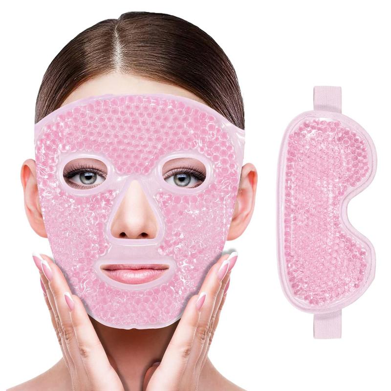 Gel Cooling Ice Face Eye Mask, Cold Face Eye Mask Ice Pack, Reduce Face Puffiness, Smooth Wrinkles, Comfort Skincare Products for Home & Travel Use