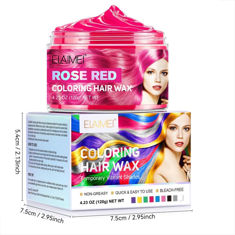 Hair Wax with Safe and Harmless Ingredients, 1 Count DIY Temporary Hair Dye, Natural Color Retention, Suitable for Daily Parties, Cosplay, Concerts