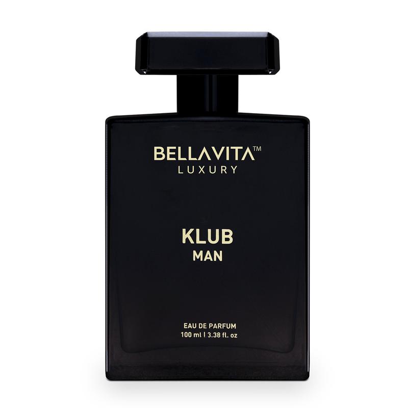 BellaVita Luxury's KLUB Man |  Eau De Parfum | Lemon, Birch & Musk | Long Lasting | Perfume for Men | Vegan Perfume | 100ml 3.3 Fl.oz