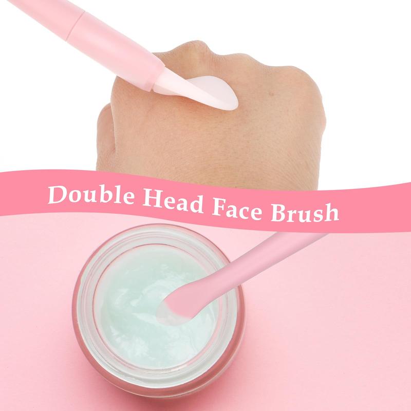 2PCS Silicone Face Mask Brush Applicator Soft Face Mask Applicator Face Mask Spatula Facial Mask Brush Skincare Applicator for Mud, Clay