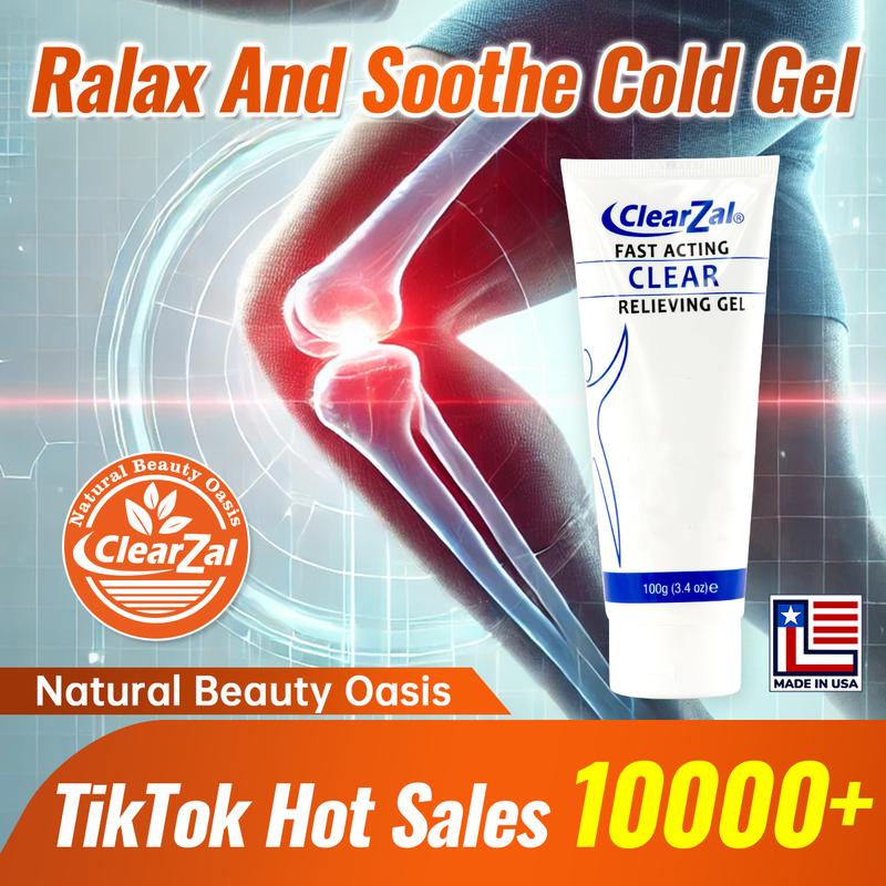 Clearzal  Soothing Cooling Gel 100g,  Relieving Body Gel, Cooling with Menthol and Frankincense, Cooling Massage Gel Cool and relax muscles, joints, waist, knees, shoulders and neck, and eliminate swelling