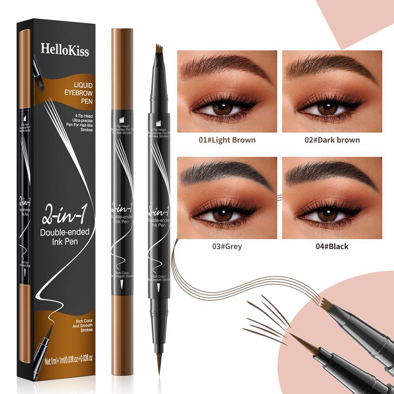 Microblading Eyebrow Pen eyebrow pencil,2 in 1 Magic makeup brow pencil eyebrow brush,3d eyebrow pencil waterproof eyebrow pencil,Create Natural-Looking Brows eye brow tinting