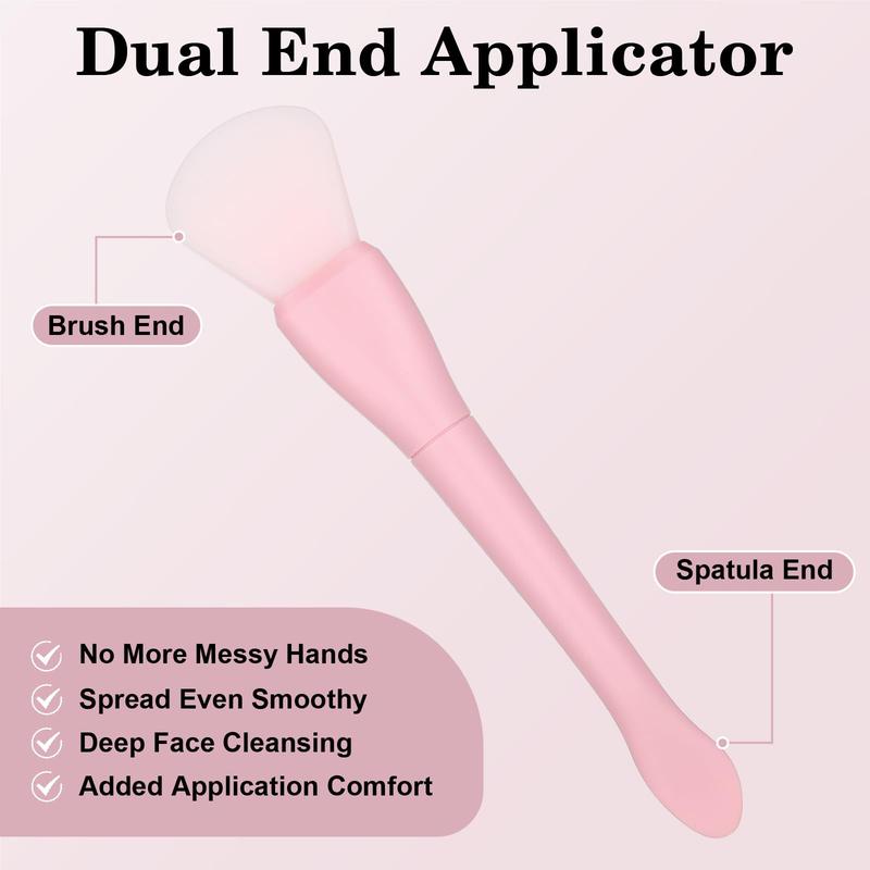 2PCS Silicone Face Mask Brush Applicator Soft Face Mask Applicator Face Mask Spatula Facial Mask Brush Skincare Applicator for Mud, Clay