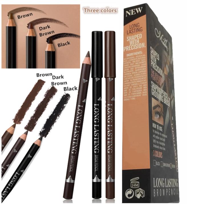 Go Ho 6 PCS Eyebrow Eye Liner Pencil Set,Easy to Color Sweatproof Eye Brow Pencil