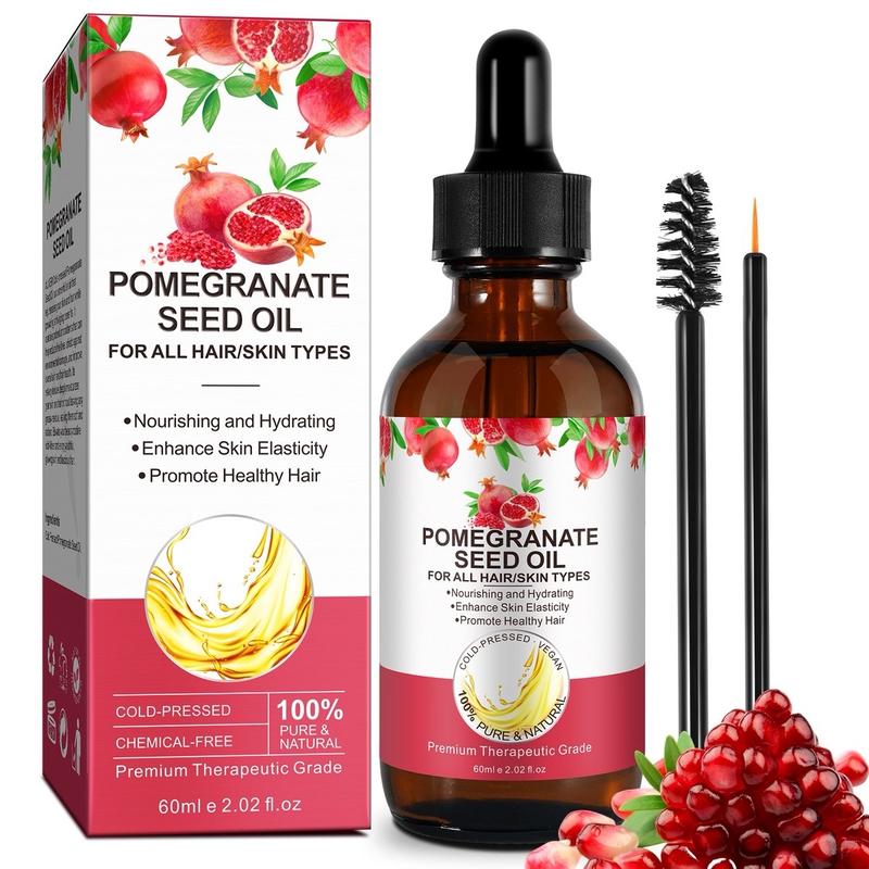 Pomegranate Seed Oil,  Pure Unrefined Cold Pressed Moisturizer for Hair Skin and Nails 2 oz