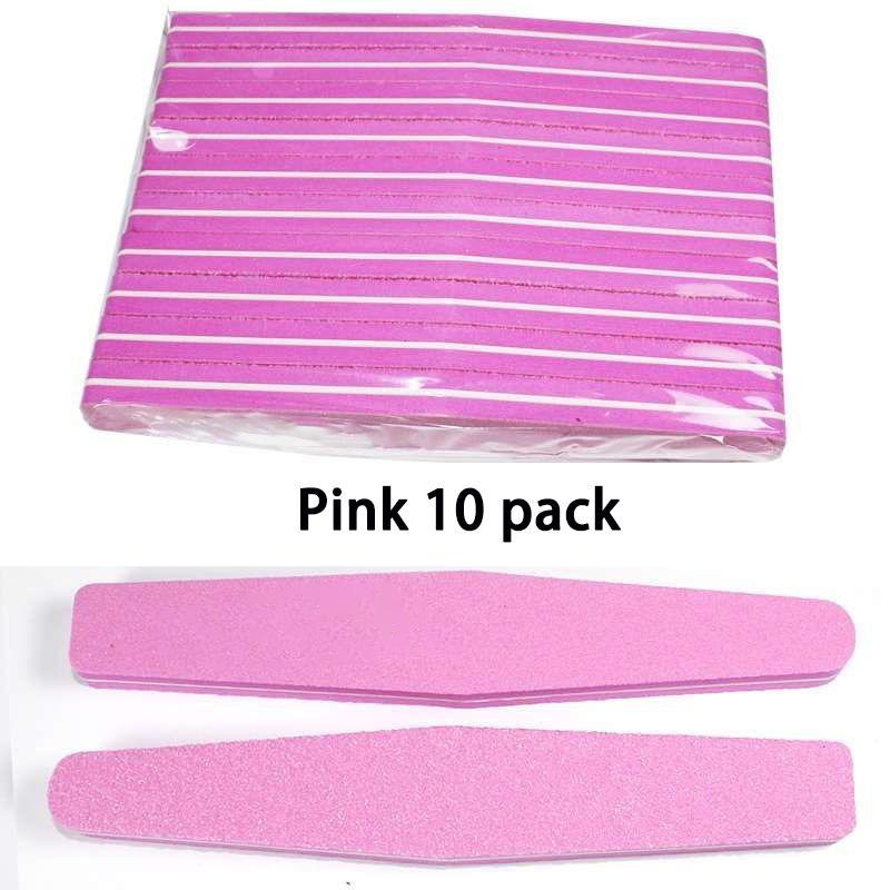 Double Sided Nail File Sponge (10pcs pack), Nail Buffer Block Sponges for Nail Polishing, Professional Manicure Tool for Home & Beauty Salon