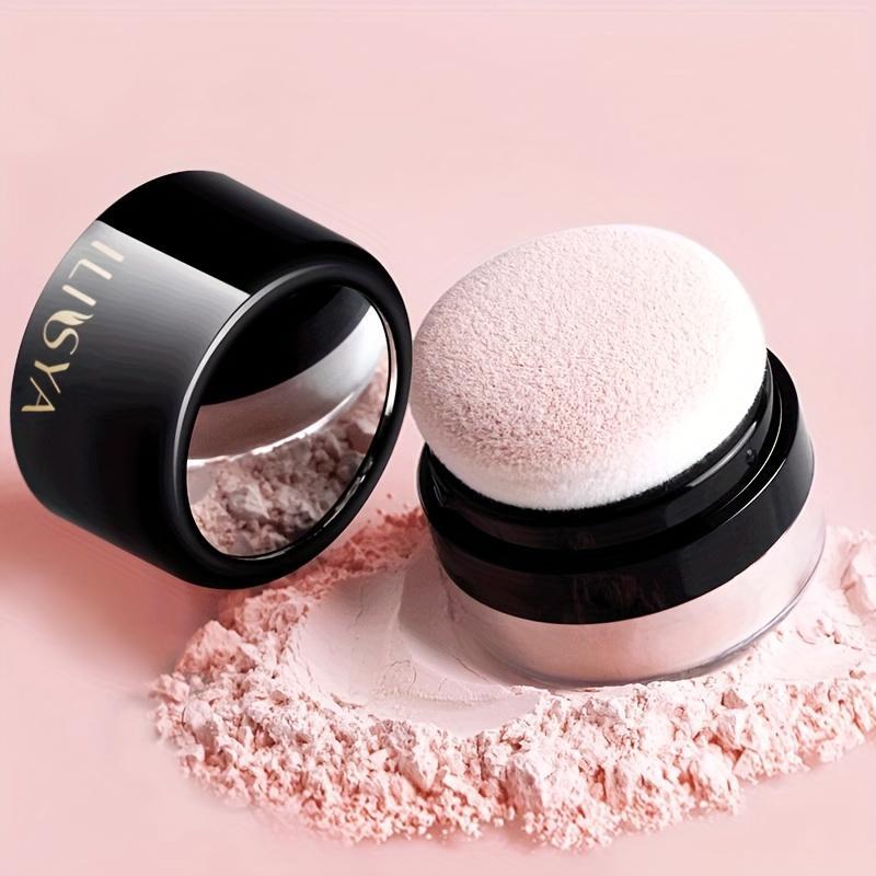 Oil Control Makeup Powder with Puff, Long Lasting Makeup Powder, Sweat-proof Waterproof Facial Makeup, Eye Makeup, Hair Degreasing Powder