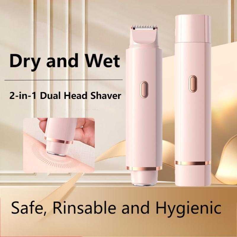 New Women Electric Shaver - Dry Wet Body Shaver Groomer, IPX7 Waterproof, 2-IN-1 Design, Body Hair Trimmer and Facial for the best Christmas Day New Year GiftsHair Remover for Bikini Body